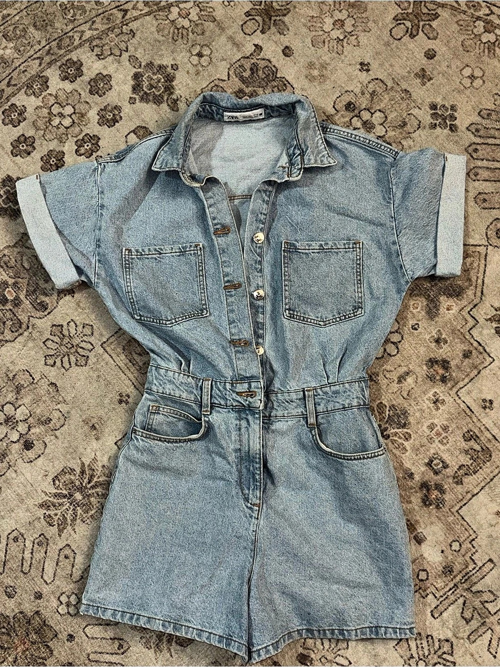 Zara Denim Romper